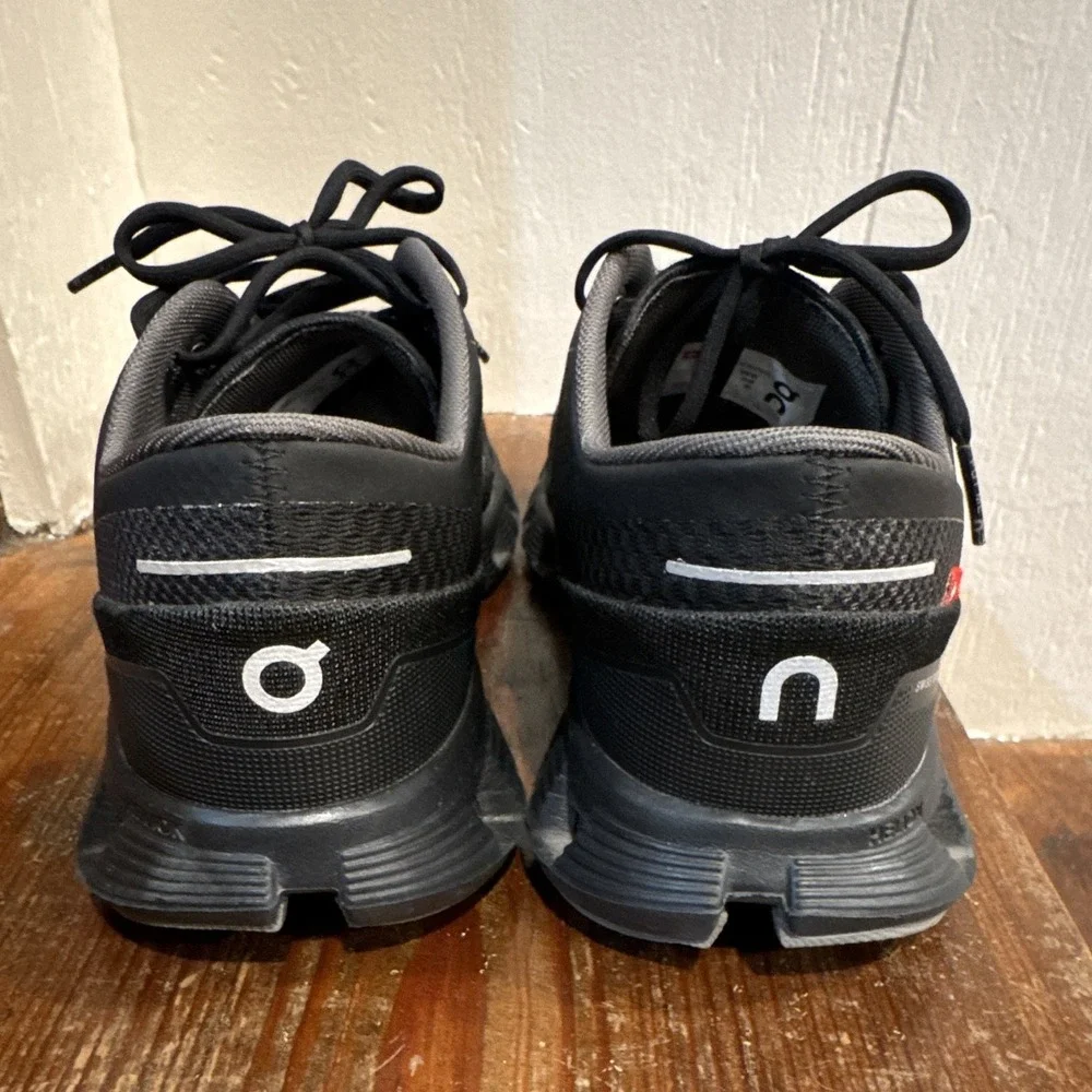 On Cloud X Women's Sz 8  Cross Training Shoe Black/Asphalt Low-top Lightweight